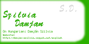 szilvia damjan business card