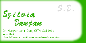 szilvia damjan business card